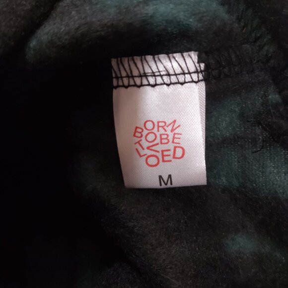 Born To Be Loved Green/Black Buffalo Plaid Pullover Dog Shirt W/D-Ring - M - Picture 7 of 7